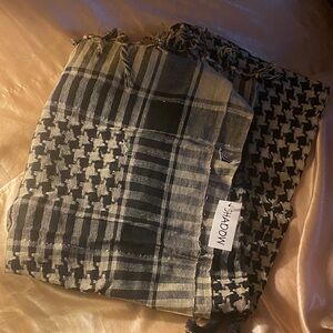 Black and Gray Checkered Scarf